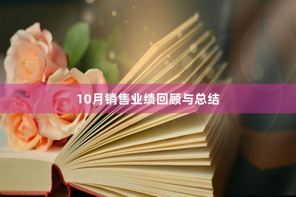 10月销售业绩回顾与总结